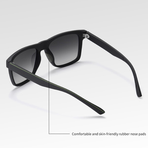 Occhiali da Sole Kenbo Classic TR90 Ultraleggeri Polarizzati UV400 con Montatura Quadrata Unisex e Supporto Nasale in Gomma Antiscivolo - Product Image 5