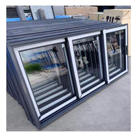 Ventana Corredera de Doble Riel con Vidrio Templado para Dormitorio, Fabricante Profesional, Estilo Moderno con Acabado en Madera y Aluminio