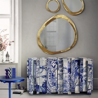 Buffet d'appoint artistique de luxe, meuble de rangement moderne et minimaliste, couleur personnalisable pour studio de designer et décoration intérieure de luxe