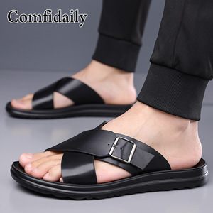 Comfdaily Men's <b>Slides</b> Open Toe EVA Sole Anti <b>Slip</b> Casual Sandals White - Product Image 4