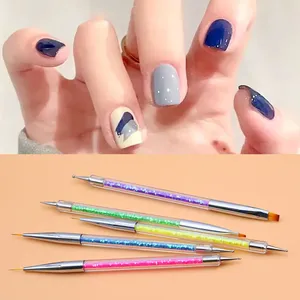 Lot de 5 stylos à points pour nail art, fournitures de dessin acrylique, pinceaux, applicateurs de strass, outils de manucure pour peinture au gel UV - Product Image 6