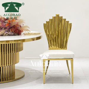 Luxury Modern Stainless Steel Adjustable <b>Dining</b> <b>Chairs</b> for Wedding Banquet Home Apartment & Hotel Events - Product Image 2