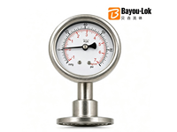 Manomètre sanitaire en acier inoxydable 316L Bayou-lok BJ/BZ 63 mm Tri Clamp -1 à 7 Kg/cm² Connexion TC 40 mm Haute précision