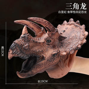 Maßgefertigte Dinosaurier-Handpuppe Rap Trex Kopf-Puppen Realistische Weiche Latex-Gummi-Vinyl-Tierhandpuppe für Kinder - Product Image 4