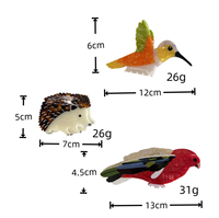 Liwu personnalisable grand 13cm acétate cheveux griffe nouveaux animaux colorés colibri conception écologique mignon dessin animé oiseau pince à cheveux