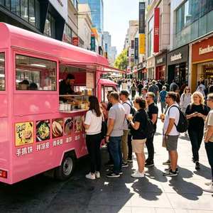 Carrito <span class=keywords><strong>de</strong></span> Comida para Venta <span class=keywords><strong>de</strong></span> Helados y Perritos Calientes, Mini Restaurante Móvil, Camioneta <span class=keywords><strong>de</strong></span> Cocina / Triciclo <span class=keywords><strong>de</strong></span> Café, Camión <span class=keywords><strong>de</strong></span> Comida con Triple Eje Metálico y GPS - Product Image 5