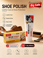 Crema de Cuero Black Bull de 70g para un Revestimiento Uniforme y Fácil, Cera para Zapatos Manual que Ahorra Esfuerzo, Unisex