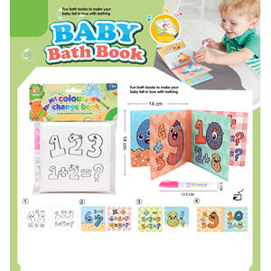 Nuovo Giocattolo per Bambini Libro da Bagno in EVA Cambia Colore per Educazione Precoce e Sviluppo dell'Intelligenza Certificato EN71 per Età 0-7 Anni - Product Image 1