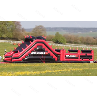 Parcours d'obstacles gonflable sur mesure pour course de 5 km, jeux sportifs pour la location