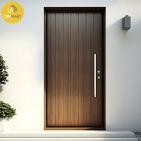 CBMMart USA Nouveau Design Villa Cadre Noir Double Balançoire Entrée Principale Résistant au Feu Portes en Fer Forgé projet