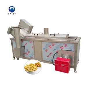 manufacturer stainless steel belt conveyor crispy fried onion machine continuous falafel eggplant fryer with gaz