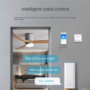 Ventilateur de plafond en bois massif à 5 pales de style nordique minimaliste pour salon, lampe, télécommande DC, 42/52 pouces, acier inoxydable noir - Product Image 3