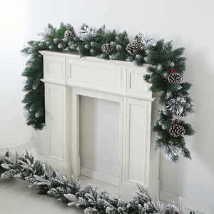 PE crypté blanc flocage décoration fleurs artificielles guirlande de noël pour hôtel centre commercial fenêtre porte Arrangement suspendu décor - Product Image 2