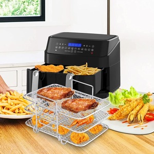 <strong>Air</strong> <strong>Fryer</strong> Accessories 3 Layers Grill Rack Square <strong>Shelf</strong> Oven Accessories Square Food Rack - Product Image 5