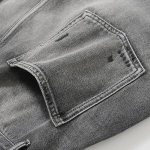 กางเกงยีนส์สไตล์บอยเฟรนด์ขาสั้นทรงหลวมขาสั้นลำลองขาสั้นผ้าทอกางเกงยีนส์ขาสั้นน่ารักขนาดกลาง - Product Image 4