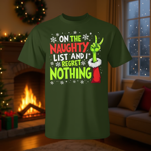 Camiseta familiar a juego para las fiestas navideñas 2025 de la lista de traviesos - Product Image 3