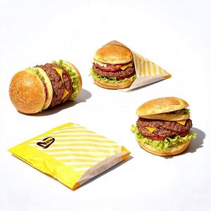 Sacs en papier alimentaire écologiques, imperméables, résistants à la graisse, scellés et doublés pour le pain pita - Product Image 3