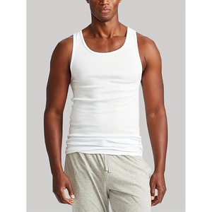 <b>Men's</b> <b>Sleeveless</b> Summer Casual Gym Tank Tops High Quality Breathable 100% Cotton Quick Dry Workout Shirts - Product Image 4