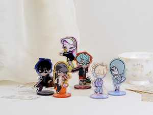 Figura de acrílico de personaje estilo casual escolar Chibi, soporte de acrílico para figura de personaje, figura de acrílico de personaje con atuendo diario, figura de acrílico de <span class=keywords><strong>anime</strong></span> linda D - Product Image 1