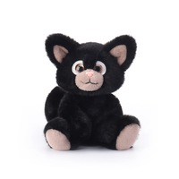 Simulation doux personnalisable en gros mignon et espiègle chat noir jouets en peluche animaux cadeaux d'anniversaire pour enfants