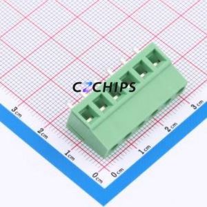 DB128V-5.0-6P-GN-S <b>Screw</b> Terminal <b>Block</b> Through hole Component (THT),P=5mm Connector 1x6P 5mm Green Through Hole - Product Image 1