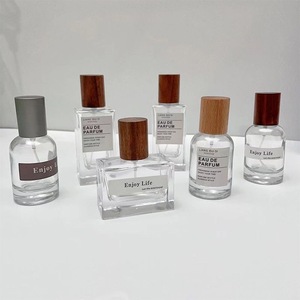 ขวดน้ำหอมแบบพ่นฝาปิดแน่น คุณภาพสูง ขายส่ง ขนาด 50 มล. ขวดแก้วทรงกระบอกก้นหนา - Product Image 1