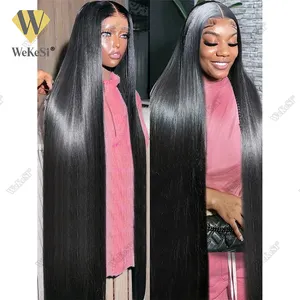 Wear And Go Glueless Black Friday Deals 250 Density 13x6 HD Transparent Bone Straight Lace Frontal Brazilian Human Hair Wigs