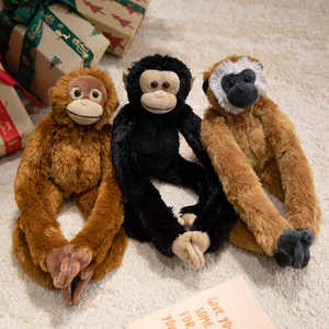 Set Personalizzato di Peluche Realistici di Scimmia, Gorilla e Bradipo, Madre e Cucciolo con Braccia Lunghe, Giocattoli Morbidi Personalizzati - Product Image 2
