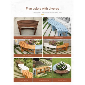 Banc en bois anti-corrosion pour extérieur, parc et jardin, chaise de loisirs - Product Image 2