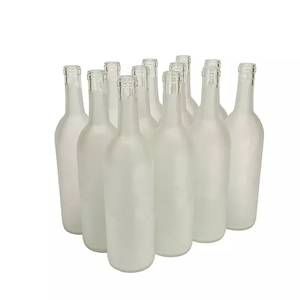 Nhà sản xuất chai thủy tinh bán buôn, chai rượu vang thủy tinh pha lê màu đỏ đô trống, tùy chỉnh, 500ml, <span class=keywords><strong>750ml</strong></span> - Product Image 3