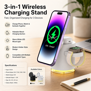 Cargador Universal para Relojes 3 en 1 Compatible con Samsung y <span class=keywords><strong>Apple</strong></span> <span class=keywords><strong>Watch</strong></span> con Módulo Oculto para Viajes y Oficina - Product Image 2