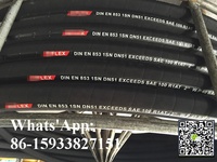 Sunflex Selang Hidrolik Karet, Kawat Baja Kepang 1 atau 2 Kepang dari Kawat Baja Tarikan Tinggi SAE 100 R2