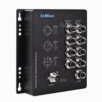 InMax EN50155 commutateur Ethernet ferroviaire 8x10/100M ports M12 étanche ip54 ip65 ip67 commutateur réseau Ethernet M12 8 ports