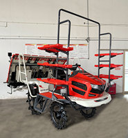 Transplanteuse de riz à six rangs, entièrement automatique, à grande vitesse, avec boîte de vitesses, pour la culture et la plantation à grande échelle de semis