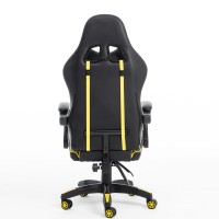 Chaise de jeu ergonomique inclinable en cuir de qualité supérieure, pivotante et réglable, pour e-sport et ordinateur