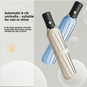 <span class=keywords><strong>Parapluie</strong></span> Automatique Anti-UV pour Hommes et Femmes - Design Minimaliste Moderne, Pliable, Impression <span class=keywords><strong>de</strong></span> Logo Disponible, Idéal pour les Affaires - Product Image 2