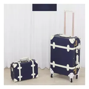 Excellent Retro Styling Quiet Wheels Airplane Sky Travel Bag Traveling Classic Vintage Luggage