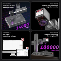 Machine de marquage laser UV pour le codage de composants électroniques en plastique PCB DAJA A1 ultra-fine 0,001 mm 5W