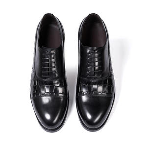 Chaussures Oxford en cuir pour homme, style décontracté et luxueux, fabriquées à la main, bout carré, pour tenue formelle, nouvelle collection 2026, augmentant la taille, automne - Product Image 5
