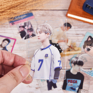 Özel PVC şeffaf kpop plastik şeffaf fotocard özel bilet hayranları için koleksiyon özel Tarot kartı ve film şeridi