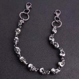 Cadena de cintura pesada vintage estilo punk con calavera para hombre, cadena para pantalones, cadena para jeans, llavero, accesorios de moda góticos para motociclistas - Product Image 6