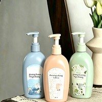 Bouteille ronde en PET 50ML/500ML avec pompe distributrice pour articles de toilette, sous-vêtements, lessive, gel douche pour animaux de compagnie – Contenant de gel douche haut de gamme