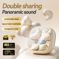 Earphone TWS Nirkabel BT Ultra Tipis untuk Pasangan, Daya Tahan Baterai Lama, Laris Manis, Mini untuk Tidur Samping