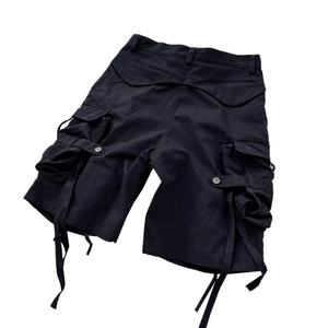 กางเกงขาสั้นลำลองไนลอนขายส่ง เอวกลาง สีซีดสไตล์วินเทจ ทรงหลวม มีกระเป๋าหลายช่อง เชือกผูกเอว แบบชุดทำงาน/ทหาร - Product Image 5