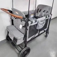 Bestseller Poussette Métallique Quatre Places à Vue Panoramique - Solution de Voyage Idéale pour le Camping en Plein Air