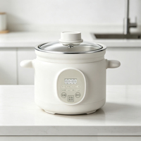 Marmite Électrique Intelligente Multifonctionnelle 2,3L 500W pour la Maison et le Dortoir, Cuisson Rapide en un Clic, Antiadhésive de Qualité Alimentaire, pour Riz et Ragoûts