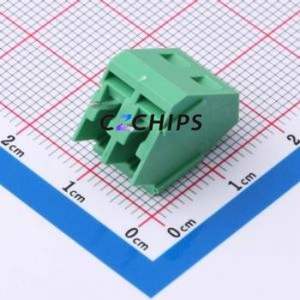MX103-5.0-02P-GN01-Cu-Y-A Screw Terminal Block Through hole Component (THT),P=5mm Connector 1x2P 5mm Green Through Hole - Product Image 2