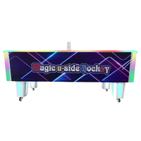 Simulateur de jeux vidéo à pièces de monnaie Jeux de hockey incurvés Arcade Air Hockey Table