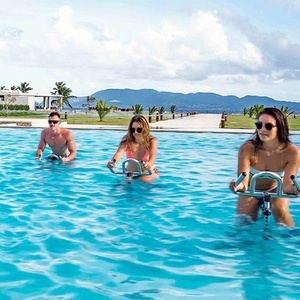 Vélo aquatique Water Faery 304 316 en acier inoxydable argenté, durable, pour piscine, pour exercices aquatiques - Product Image 1