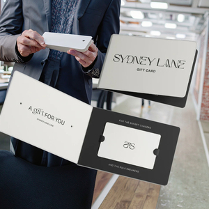 Porte-cartes VIP d'entreprise en papier kraft blanc personnalisé, pochettes d'emballage, <span class=keywords><strong>enveloppe</strong></span>, porte-carte cadeau, <span class=keywords><strong>portefeuille</strong></span>, 60x90mm, laminé - Product Image 3